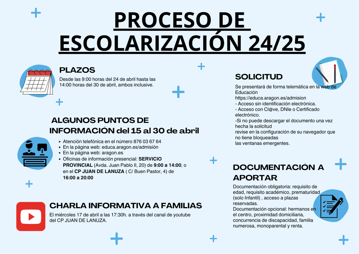 INFORMACIÓN SOBRE ESCOLARIZACIÓN 2024-2025 – CEIP Basilio Paraíso